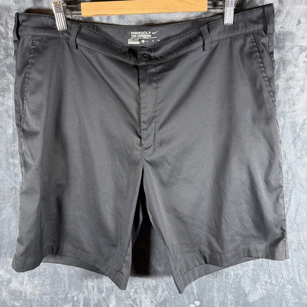 Nike Golf Men Tour Performance Dri Fit Flat Front Shorts Charcoal 38